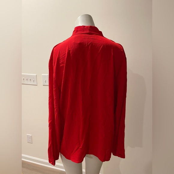 Vintage la chine classy by Galindo wang red blouse - Picture 3 of 7